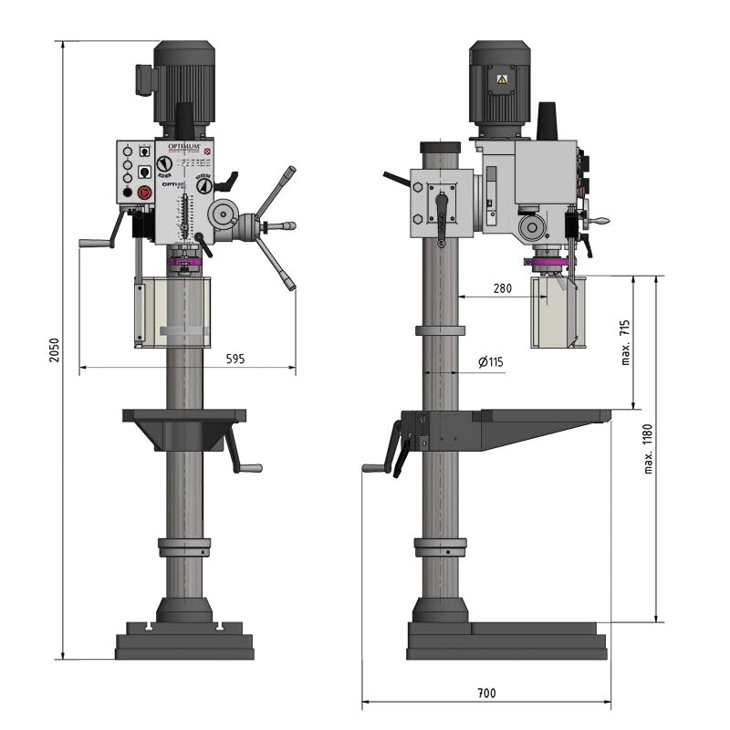 Γραναζωτό Δράπανο Optimum DH 40G - Image 2