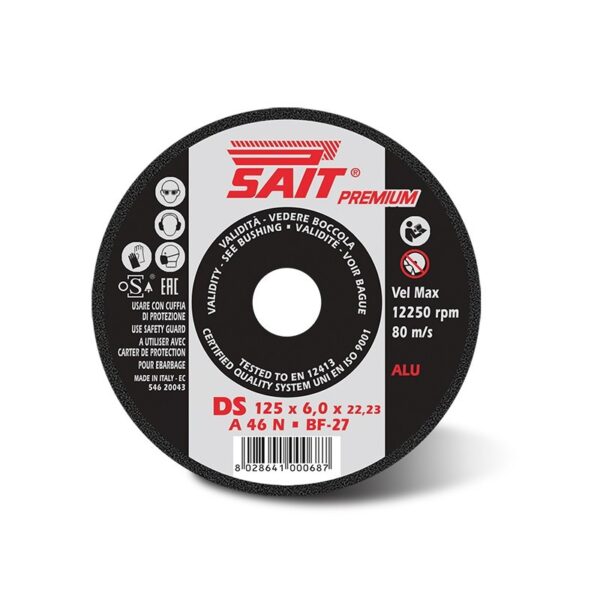 ΔΙΣΚΟΣ ΛΕΙΑΝΣΗΣ ΑΛΟΥΜΙΝΙΟΥ DS-A46N 125x7mm PREMIUM SAIT